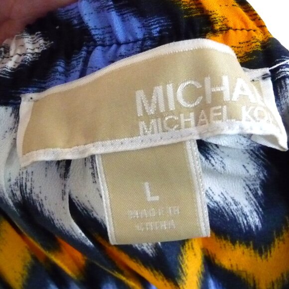 MICHAEL KORS SIZE LARGE CHEVRON MAXI SKIRT SLIT - Picture 7 of 8